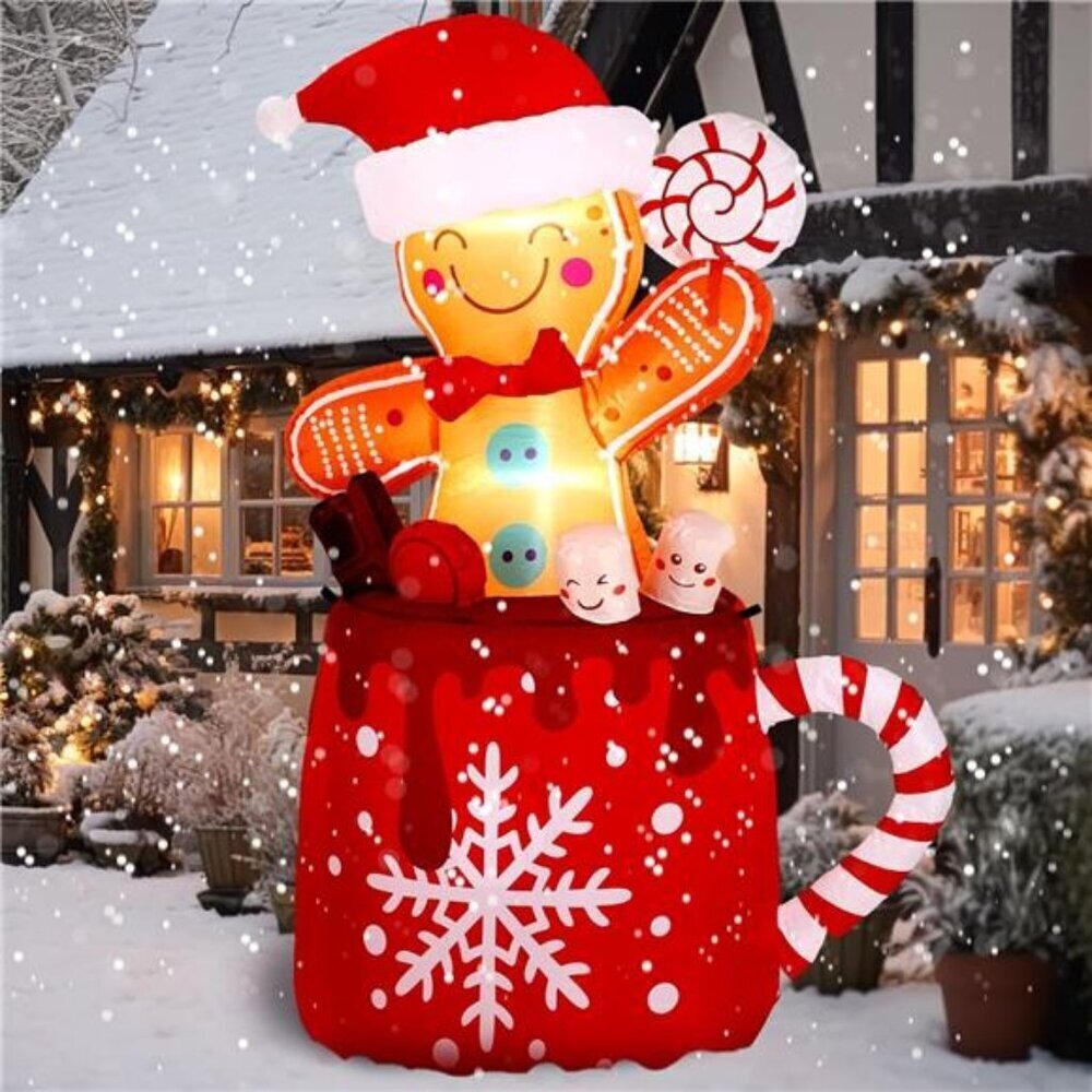 Gingerbread Inflatable Outdoor Christmas Decor 6 FT